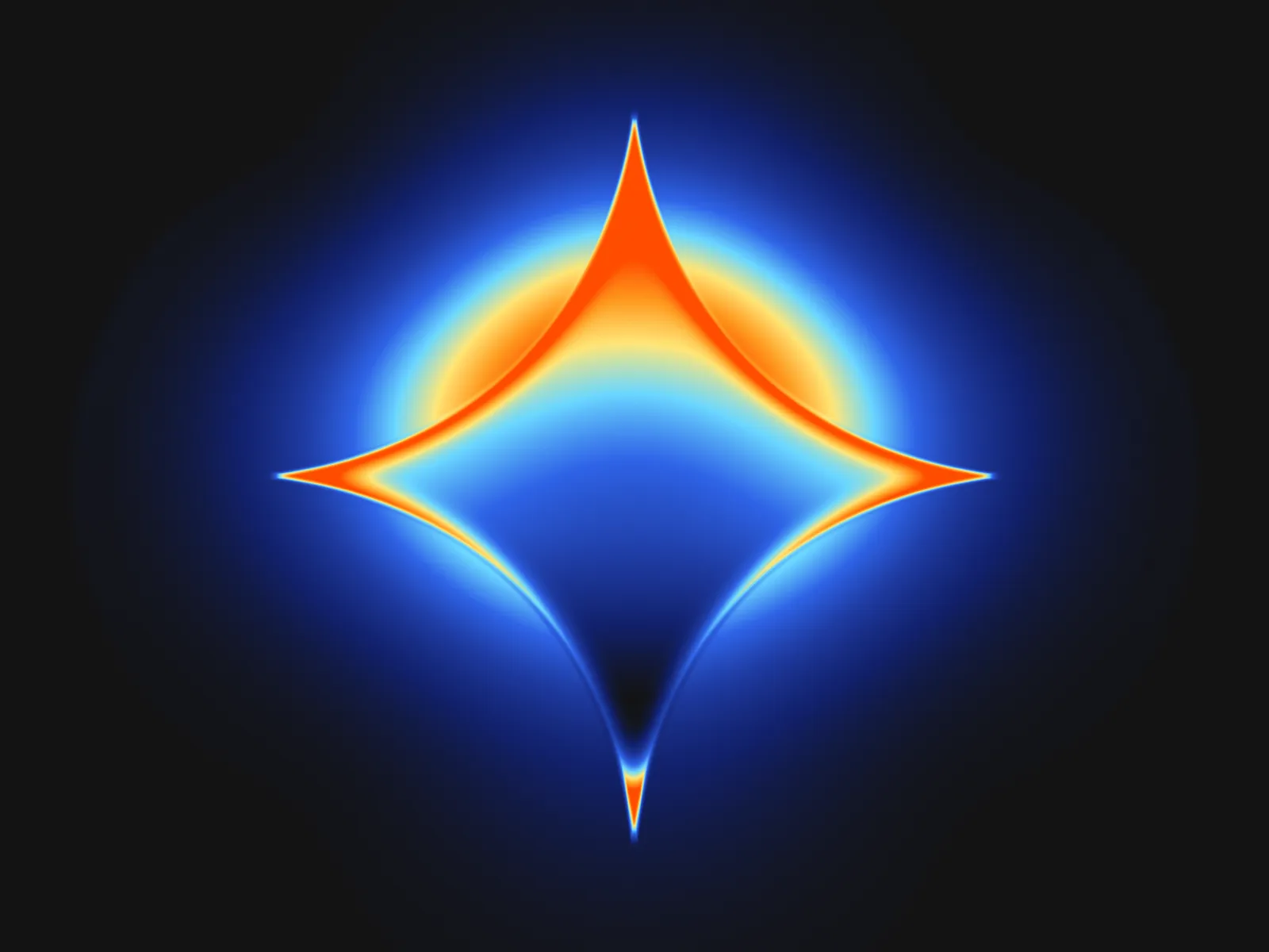 The Spark icon rendered as a heatmap shader in Shaderize.